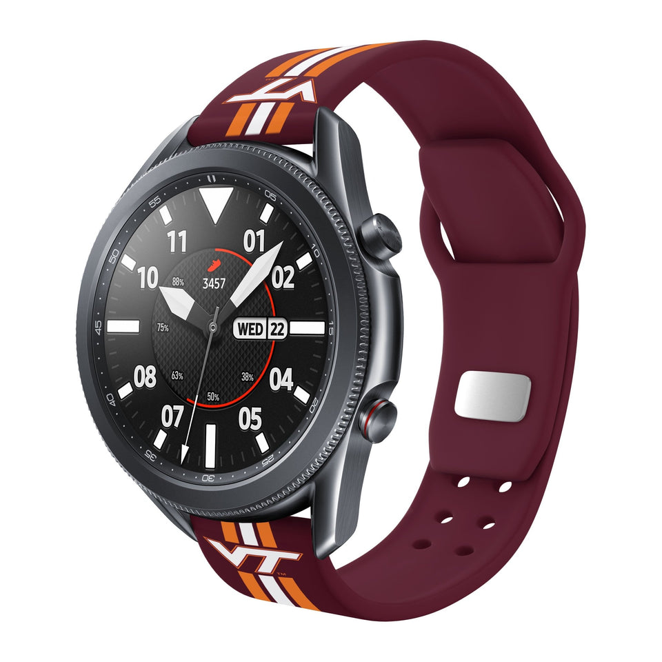 Virginia Tech Hokies HD Watchband for Samsung, Garmin, Fossil, and More for Samsung, Garmin, Fossil, and More - Wear with style