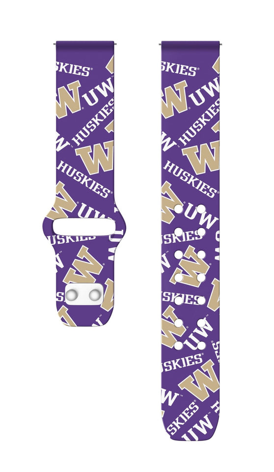 Washington Huskies HD Watchband for Samsung, Garmin, Fossil, and More for Samsung, Garmin, Fossil, and More - Wear with style