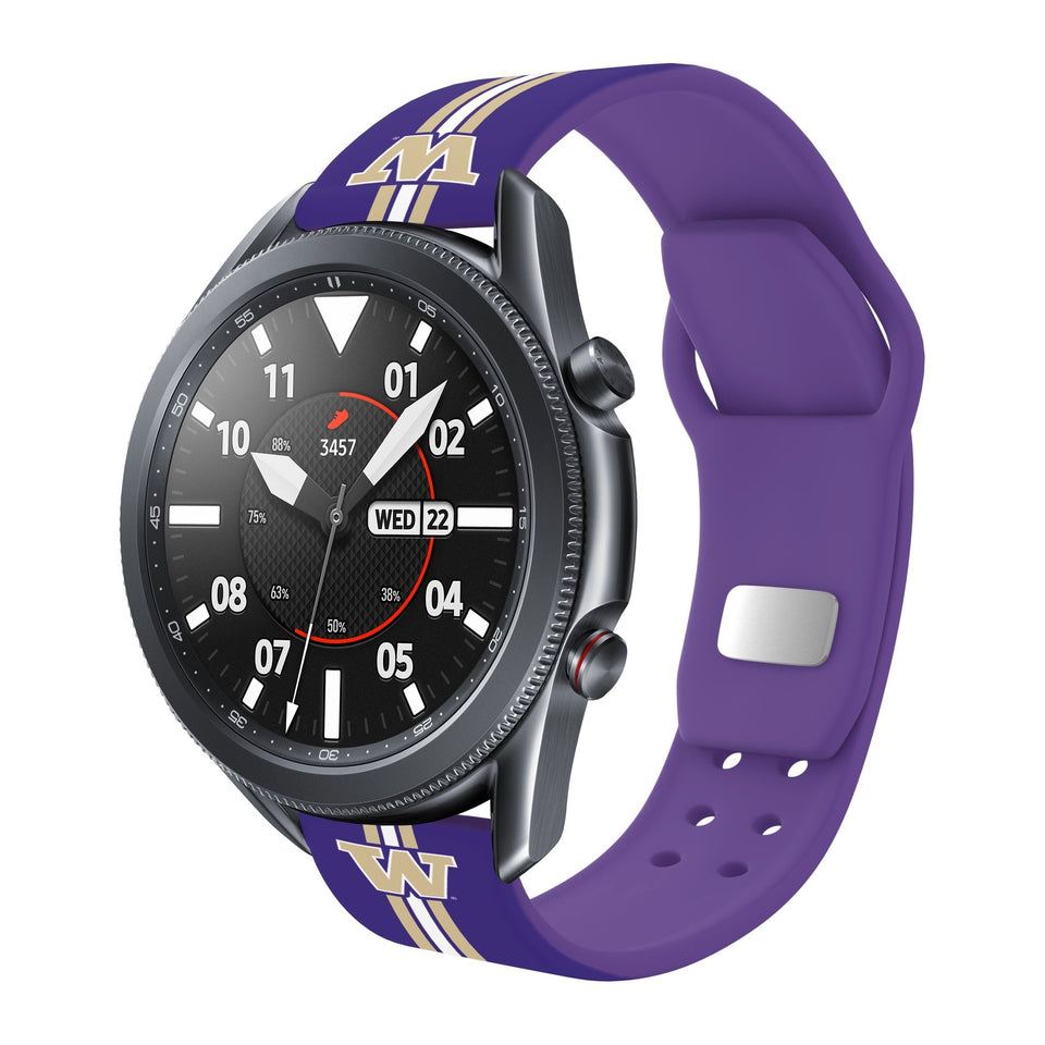 Washington Huskies HD Watchband for Samsung, Garmin, Fossil, and More for Samsung, Garmin, Fossil, and More - Wear with style