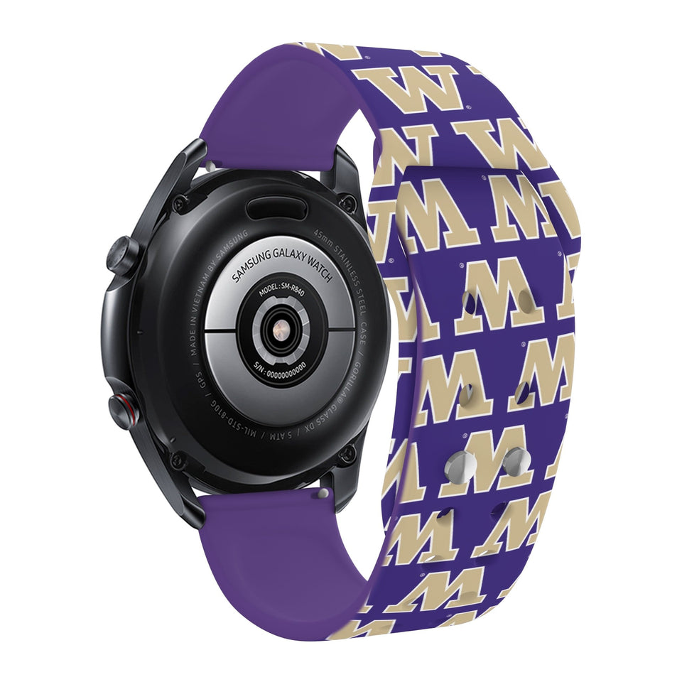 Washington Huskies HD Watchband for Samsung, Garmin, Fossil, and More for Samsung, Garmin, Fossil, and More - Wear with style