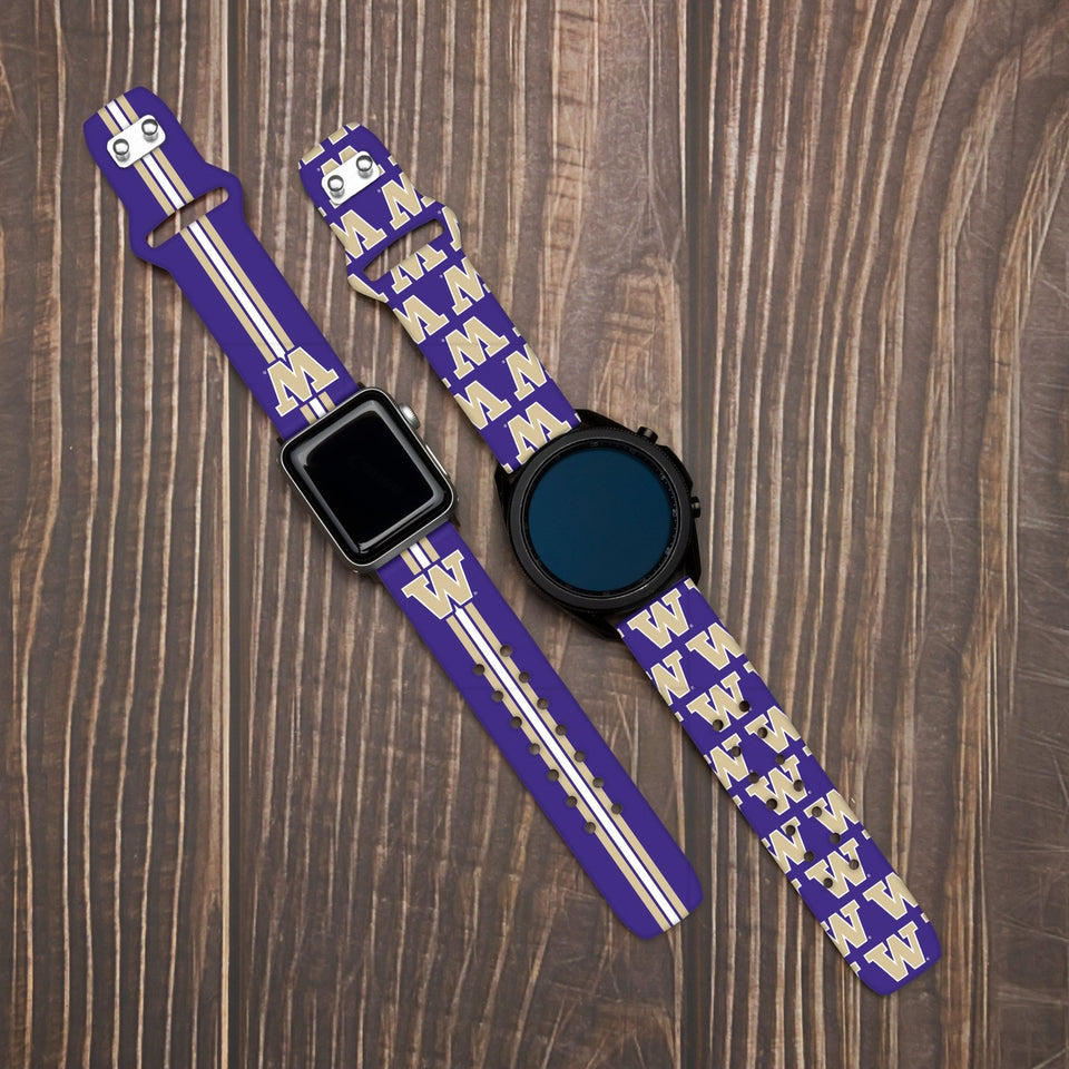 Washington Huskies HD Watchband for Samsung, Garmin, Fossil, and More for Samsung, Garmin, Fossil, and More - Wear with style