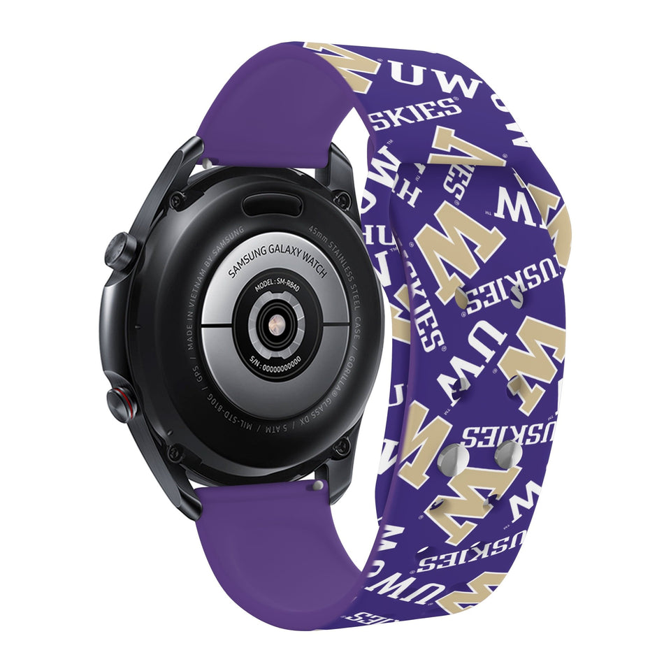 Washington Huskies HD Watchband for Samsung, Garmin, Fossil, and More for Samsung, Garmin, Fossil, and More - Wear with style