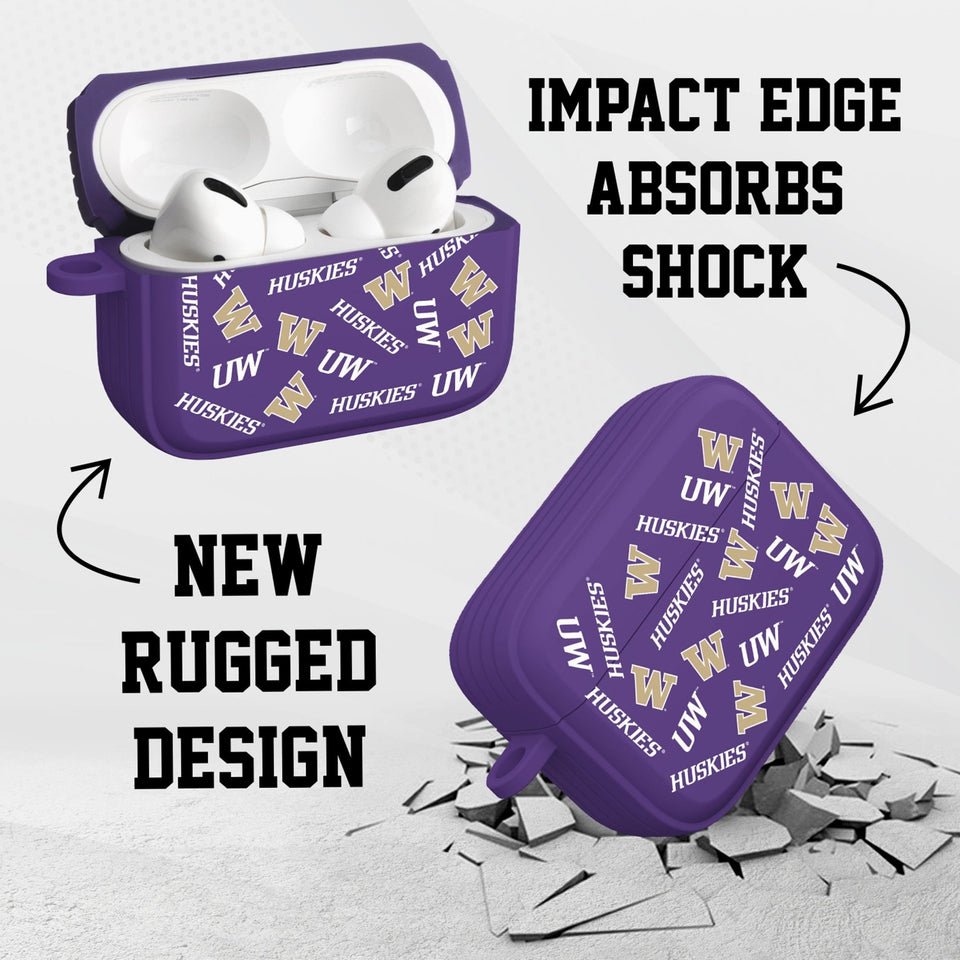 Washington Huskies HDX Apple Airpods Pro 1 & 2 Case Cover - Wear with style