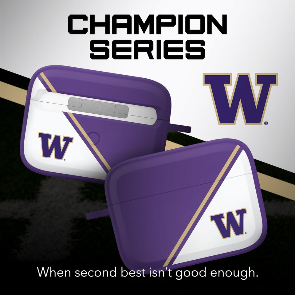 Washington Huskies HDX Champion Series Apple AirPods Pro 1 & 2 Case Cover - Wear with style