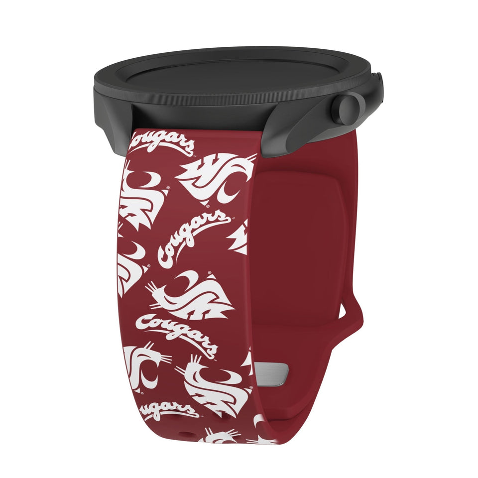 Washington State Cougars HD Watchband for Samsung, Garmin, Fossil, and More for Samsung, Garmin, Fossil, and More - Wear with style