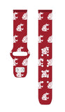 Washington State Cougars HD Watchband for Samsung, Garmin, Fossil, and More for Samsung, Garmin, Fossil, and More - Wear with style