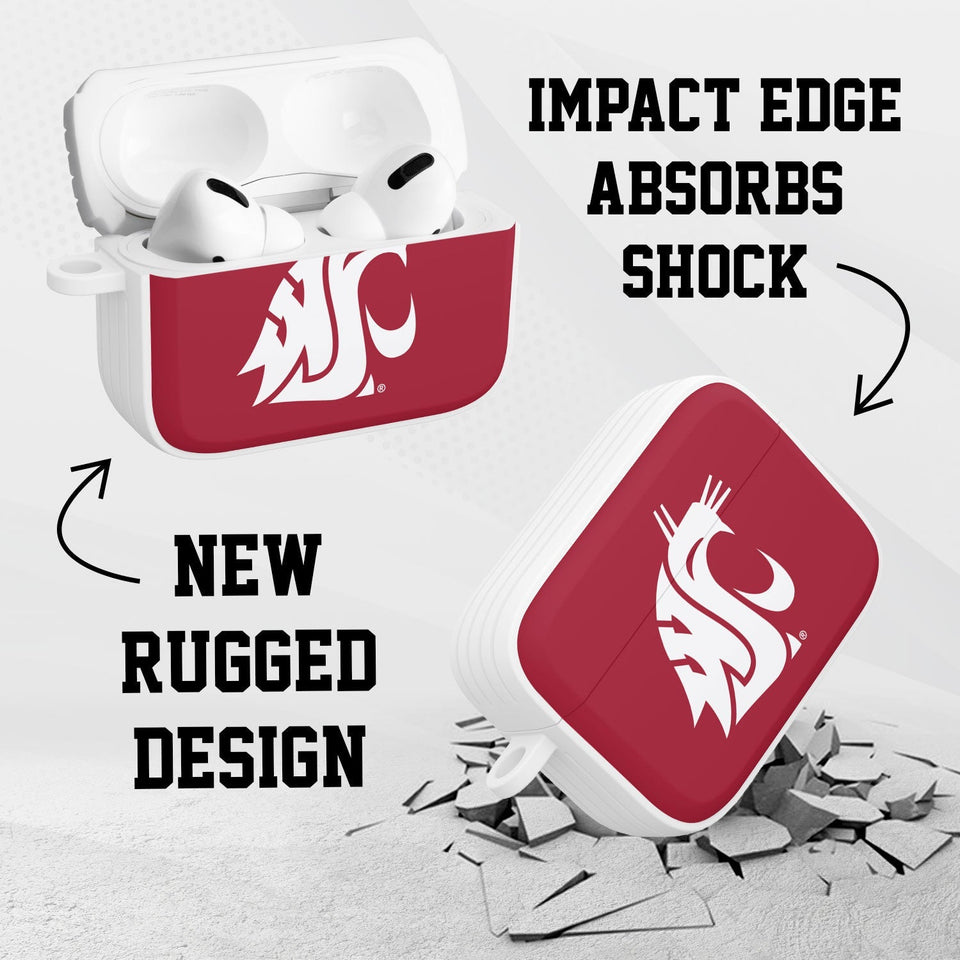 Washington State Cougars HDX Apple Airpods Pro 1 & 2 Case Cover - Wear with style