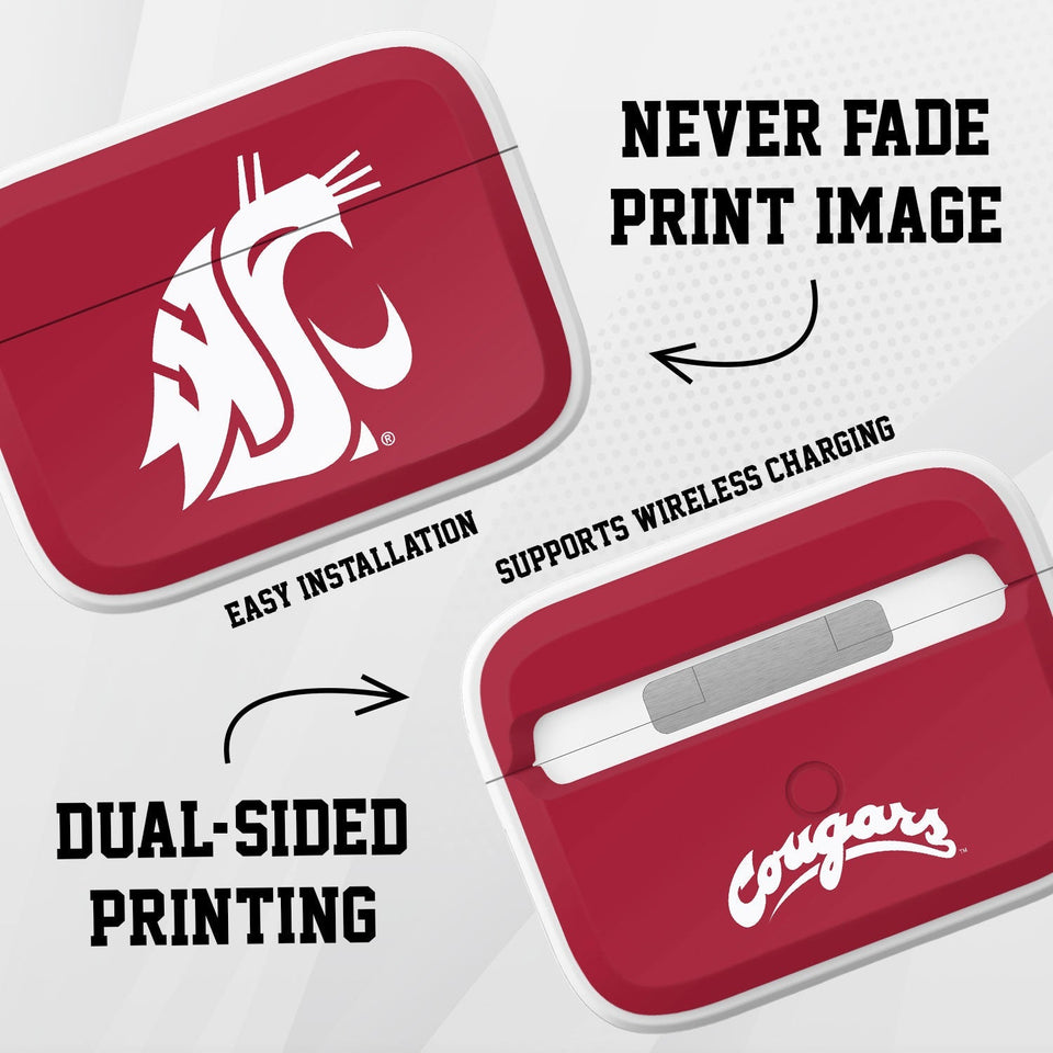 Washington State Cougars HDX Apple Airpods Pro 1 & 2 Case Cover - Wear with style