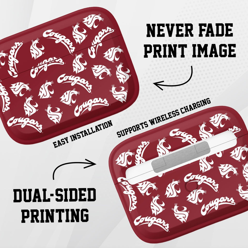 Washington State Cougars HDX Apple Airpods Pro 1 & 2 Case Cover - Wear with style