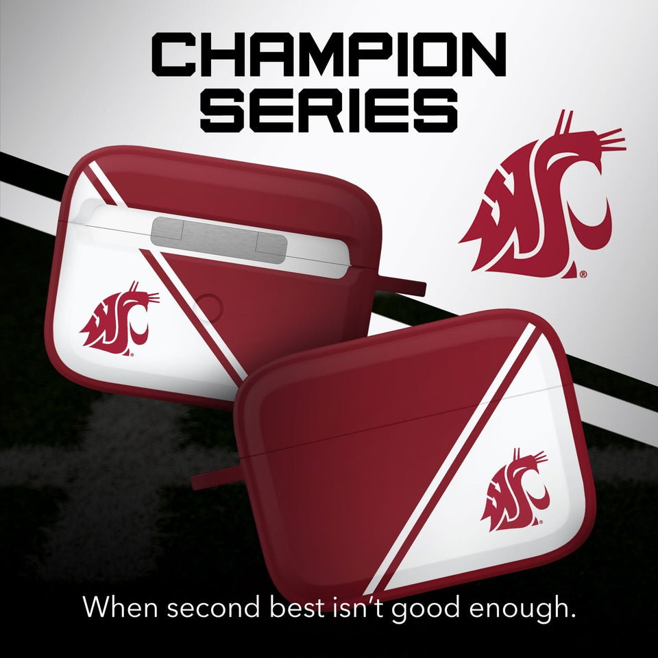 Washington State Cougars HDX Champion Series Apple AirPods Pro 1 & 2 Case Cover - Wear with style