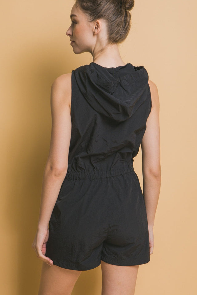 Waverly Windbreaker Romper With Elastic Waistband - Wear with style