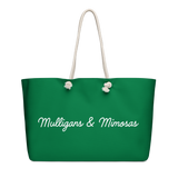 Mulligans & Mimosas Kelly Green Golf Tote Bag