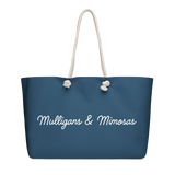 Mulligans & Mimosas Blue Golf Tote Bag
