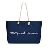 Mulligans & Mimosas Navy Golf Tote Bag