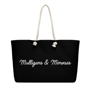 Mulligans & Mimosas Black Golf Tote Bag