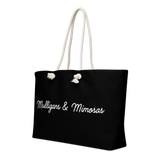 Mulligans & Mimosas Black Golf Tote Bag
