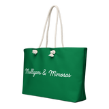 Mulligans & Mimosas Kelly Green Golf Tote Bag