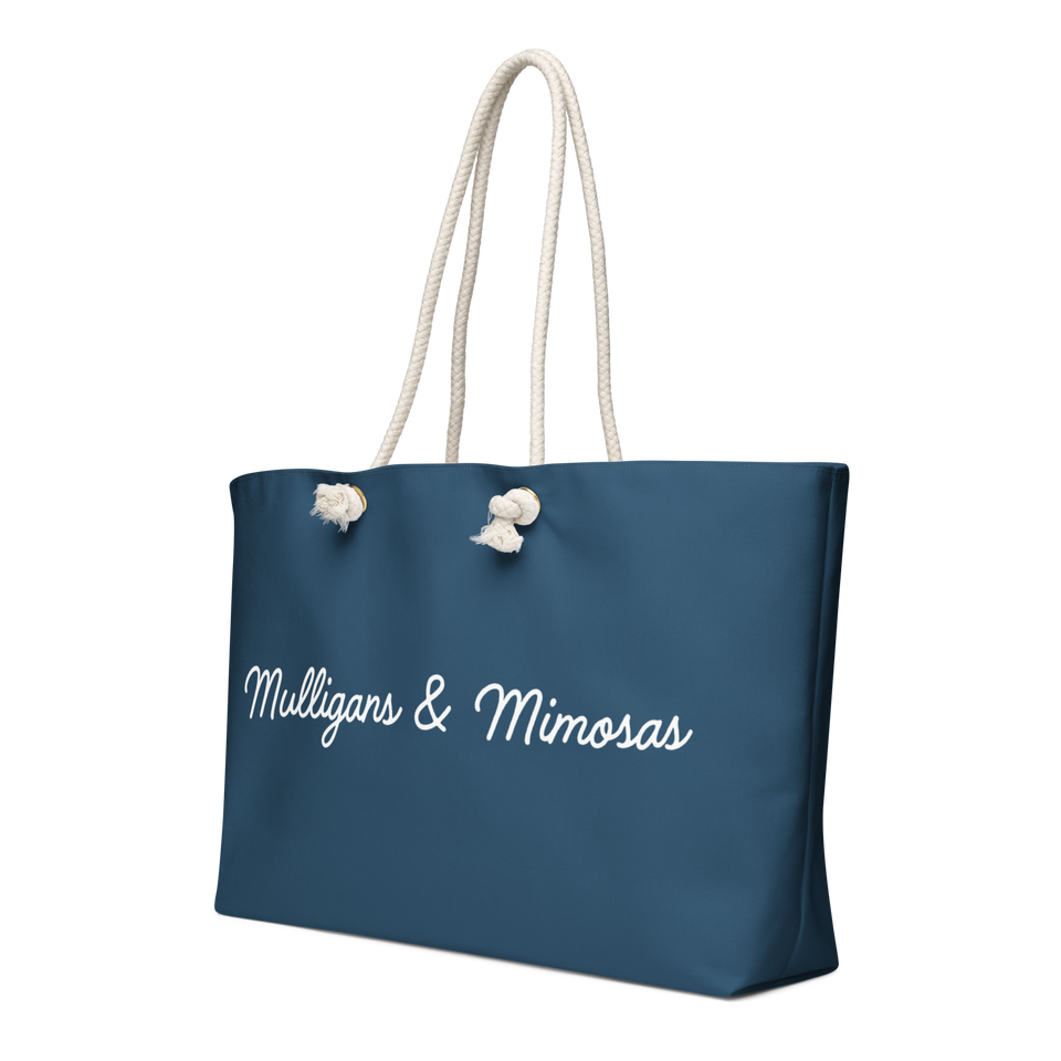 Mulligans & Mimosas Blue Golf Tote Bag