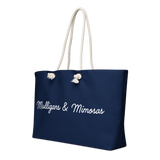 Mulligans & Mimosas Navy Golf Tote Bag