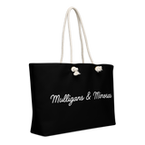 Mulligans & Mimosas Black Golf Tote Bag