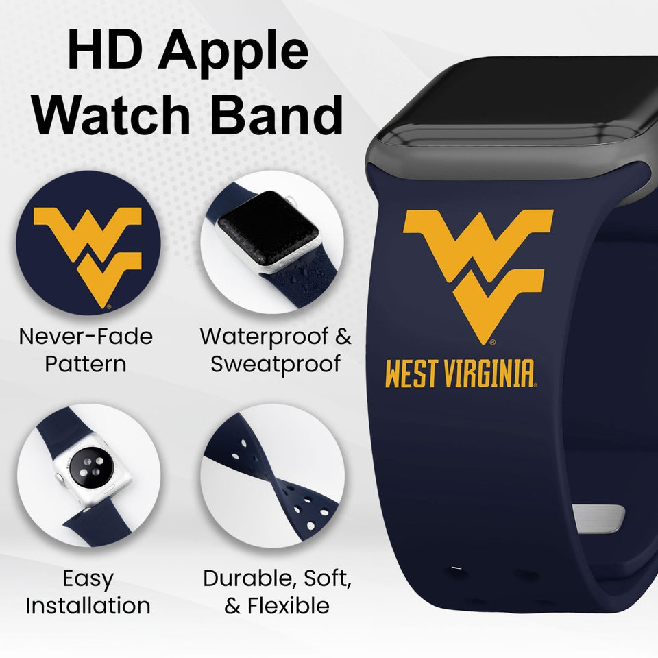West Virginia Mountaineers HD Apple Watch Band - Wear with style