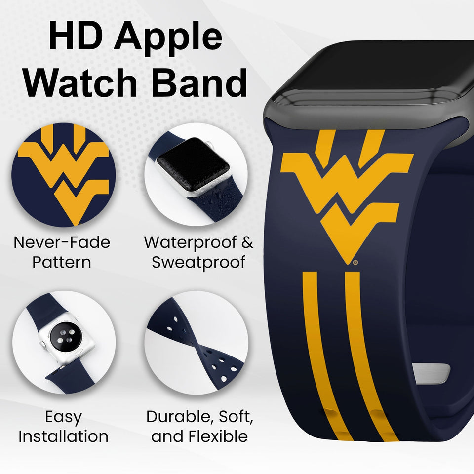 West Virginia Mountaineers HD Apple Watch Band - Wear with style