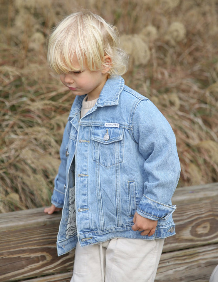 What a Friend in Jesus Kids Denim Jacket - Wear with style