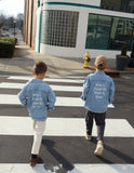 What a Friend in Jesus Kids Denim Jacket - Wear with style
