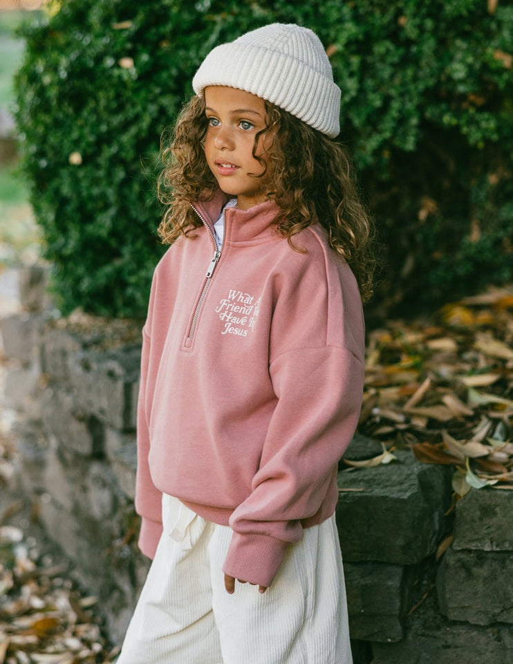 What a Friend in Jesus Kids Half - Zip - Wear with style