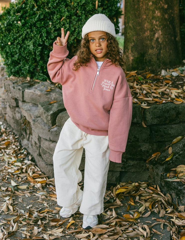 What a Friend in Jesus Kids Half - Zip - Wear with style