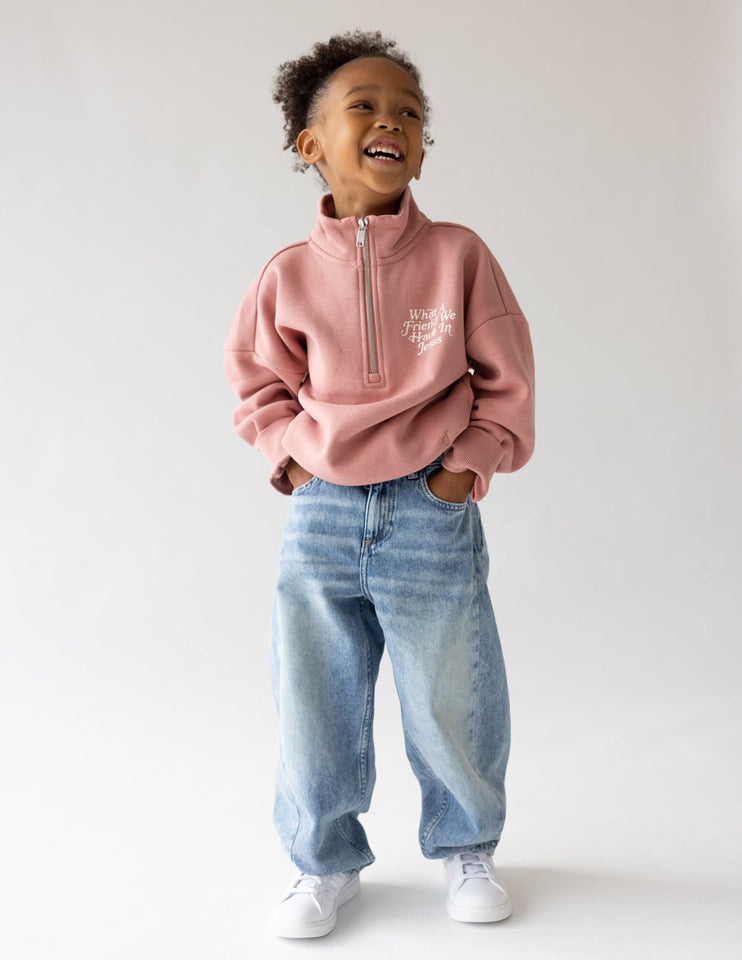What a Friend in Jesus Kids Half - Zip - Wear with style