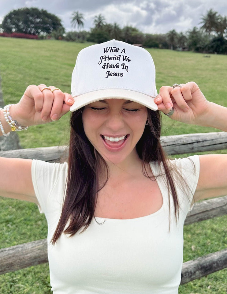 What a Friend in Jesus Trucker Hat - Wear with style
