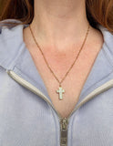 White Enamel Cross Necklace - Wear with style