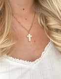 White Enamel Cross Necklace - Wear with style