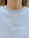 White Enamel Cross Necklace - Wear with style
