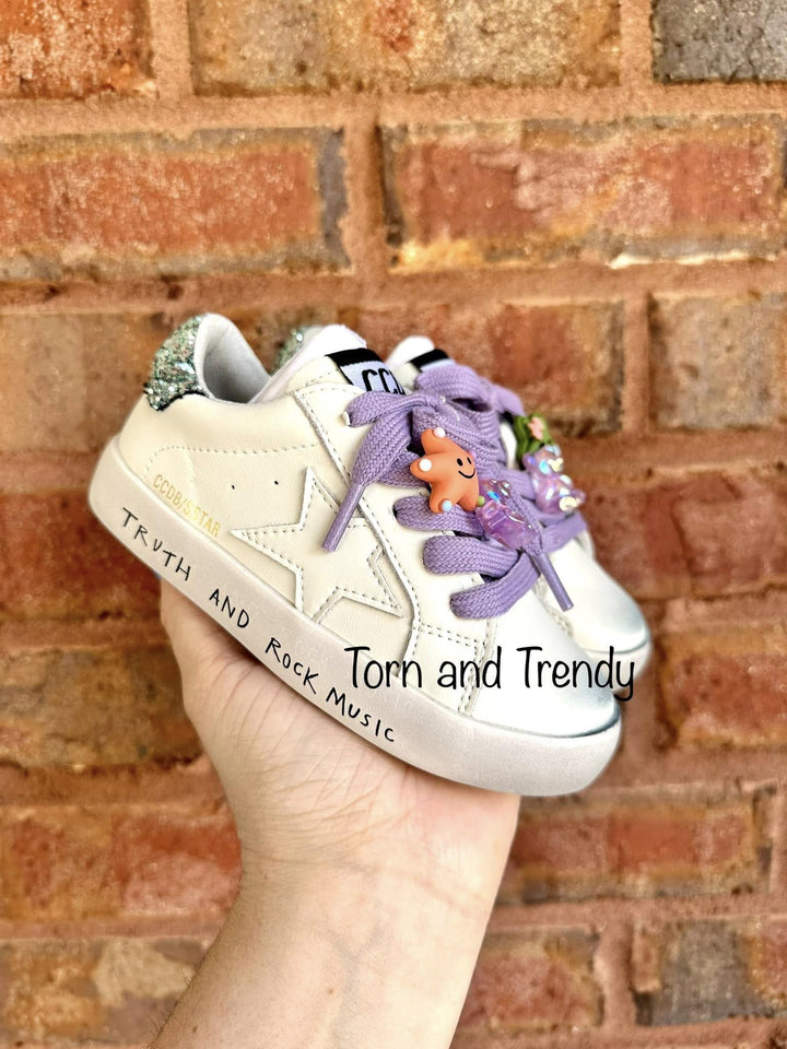 White Star with Purple Laces - Wear with style