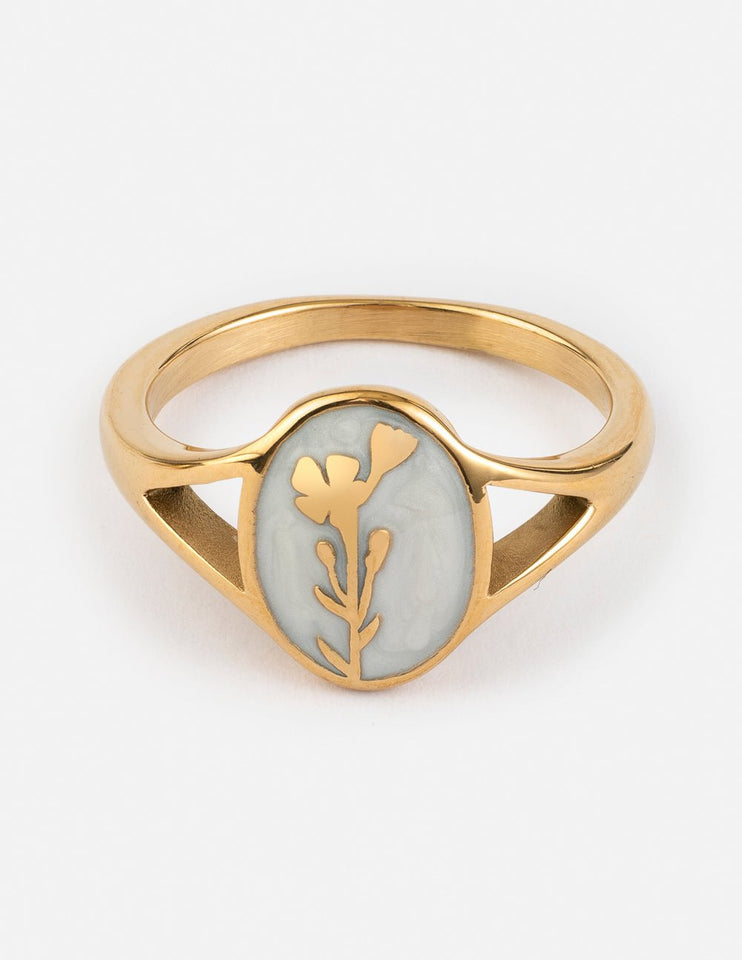 Wildflower Signet Ring - Wear with style