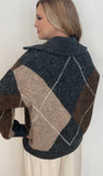 Windsor Argyle Sweater-Charcoal-Final Sale - Wear with style