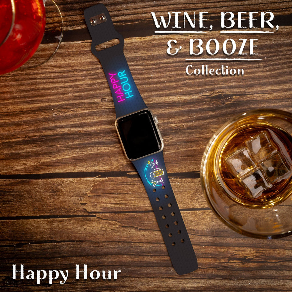 Wine, Beer, & Booze HD Apple Watch Band - Wear with style
