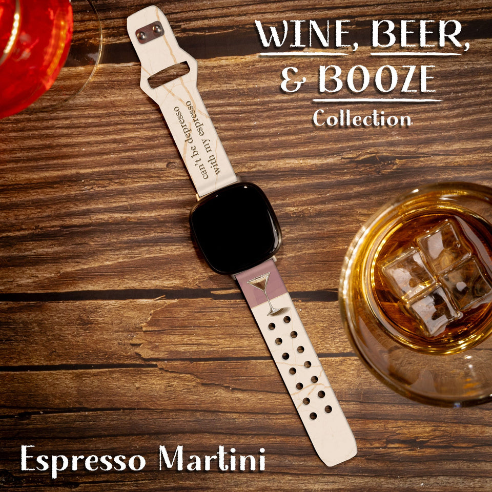 Wine, Beer, & Booze HD Fitbit Versa 3 & Sense 1 Watch Band - Wear with style