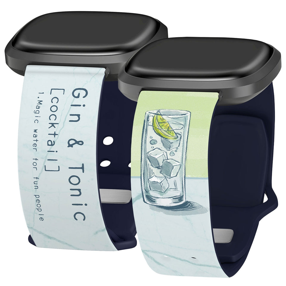 Wine, Beer, & Booze HD Fitbit Versa 3 & Sense 1 Watch Band - Wear with style