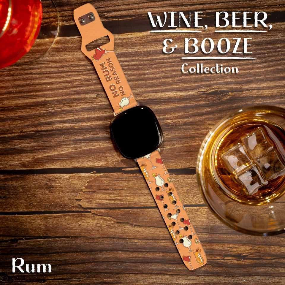 Wine, Beer, & Booze HD Fitbit Versa 3 & Sense 1 Watch Band - Wear with style