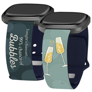 Wine, Beer, & Booze HD Fitbit Versa 3 & Sense 1 Watch Band - Wear with style