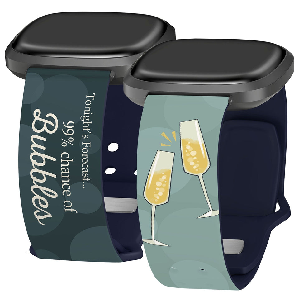 Wine, Beer, & Booze HD Fitbit Versa 3 & Sense 1 Watch Band - Wear with style