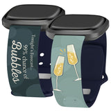 Wine, Beer, & Booze HD Fitbit Versa 3 & Sense 1 Watch Band - Wear with style
