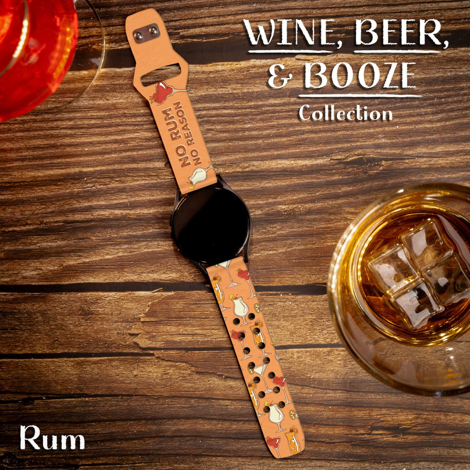 Wine, Beer, & Booze HD Watchband for Samsung, Garmin, Fossil, and More - Wear with style