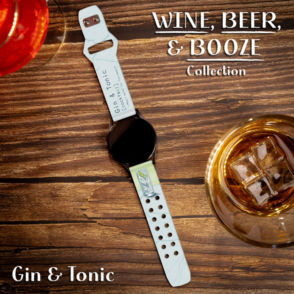 Wine, Beer, & Booze HD Watchband for Samsung, Garmin, Fossil, and More - Wear with style