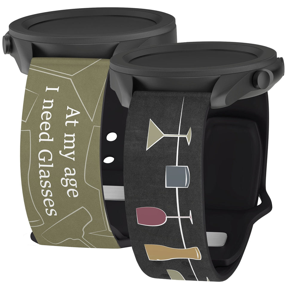 Wine, Beer, & Booze HD Watchband for Samsung, Garmin, Fossil, and More - Wear with style