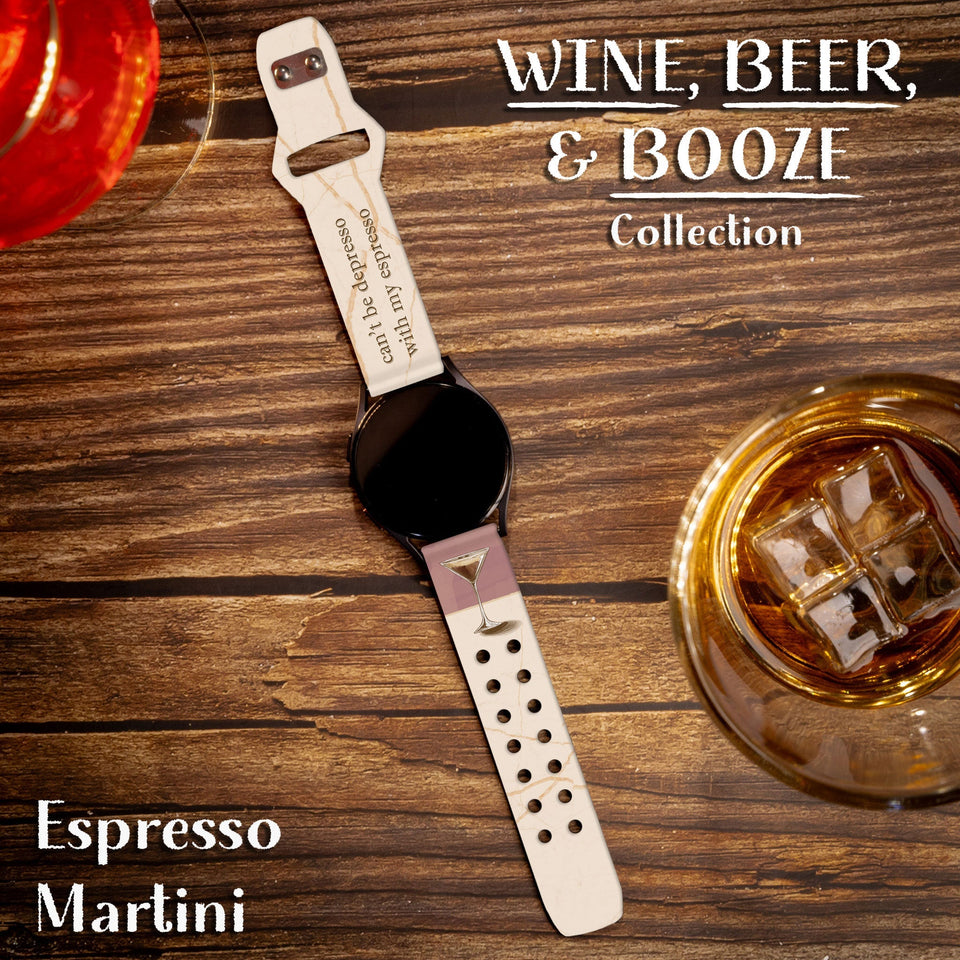 Wine, Beer, & Booze HD Watchband for Samsung, Garmin, Fossil, and More - Wear with style