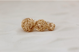 Wired Ball Gold Knot Stud Dainty Earrings - Wear with style